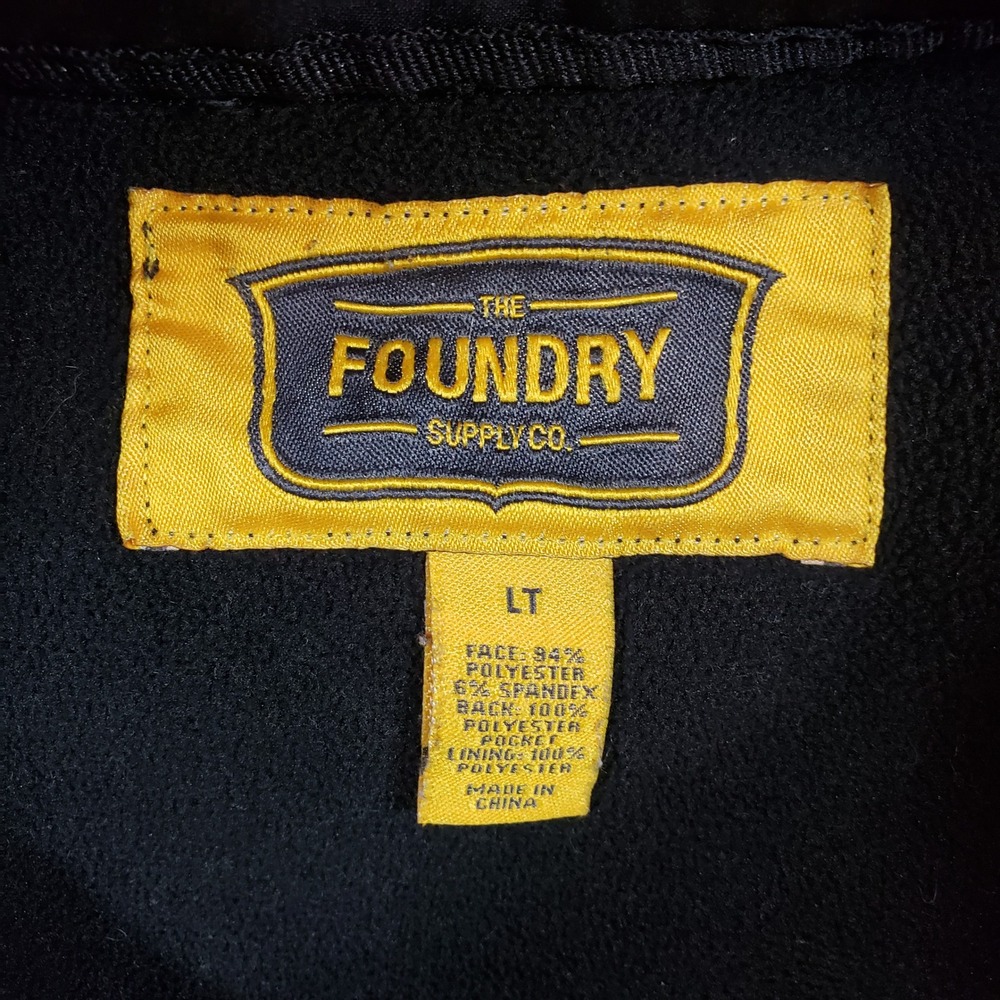 The Foundry Supply‎ Co Mens LT Black Softshell Jacket Full Zip Outdoor - Picture 2 of 6